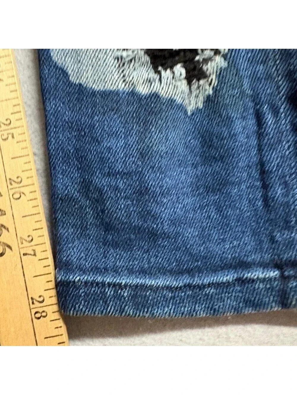 Candiani Denim Jeans Womens Size Medium Blue Distressed Italian Cotton Blend